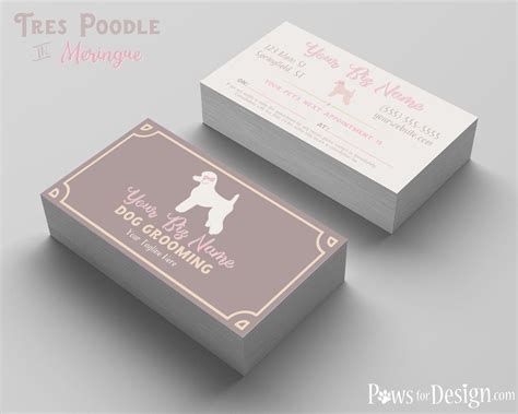 unique dog grooming business card.